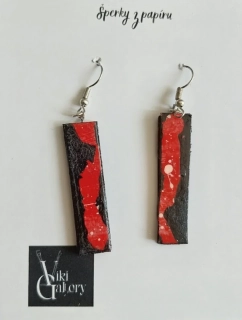červené náušnice