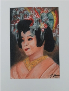Japonská dívka v kroji